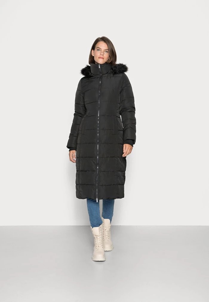 Manteau ANNA FIELD Anna Field Long Puffer With Hood Noir Femme | ETI-8935424